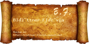 Blüttner Flávia névjegykártya
